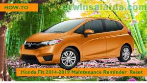 Honda Fit 2014-2019 Maintenance Reminder Reset