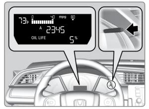 Honda civic information display how to oil life reset