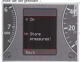 Store the tire pressure