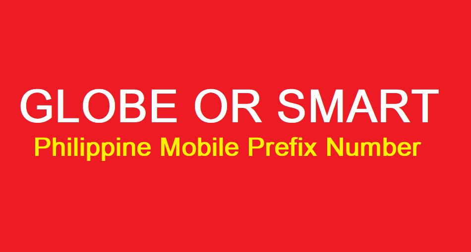 09 Globe Smart TNT TM Sun Philippines Mobile Prefix
