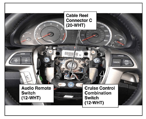 Honda Accord AudioRemote Switch - Cable Reel Connector and Cruise Control Combination Switch
