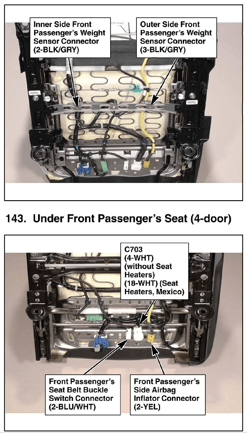 Honda Accord Passenger Weight Sensor Connector