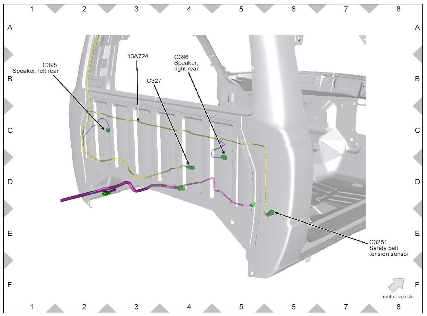 FORD RANGER 4WD V6-4.0L Complete List Of Sensors Location