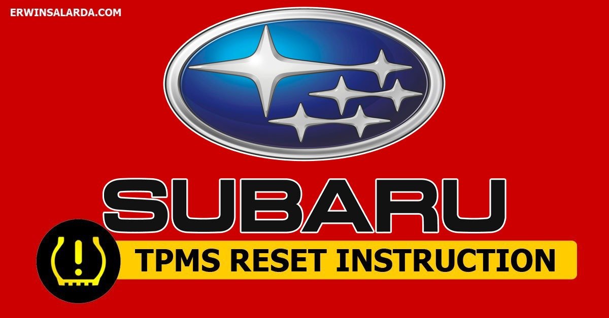 Subaru TPMS Reset Guide