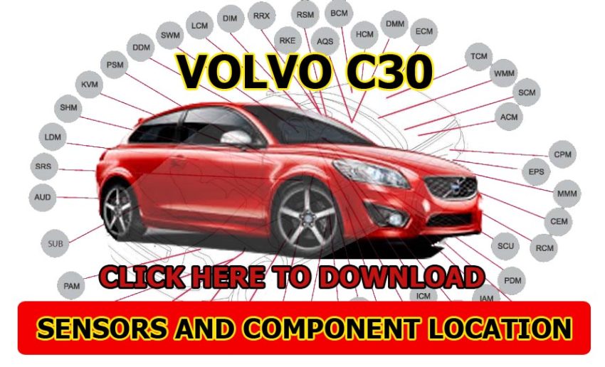 Volvo C30 A-Z Sensor and Component Locations