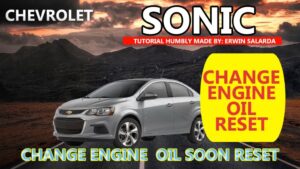 Chevrolet Sonic Oil reset