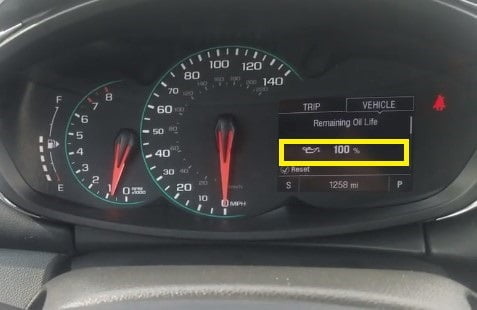 OIL RESET 100% CHEVY TRAX