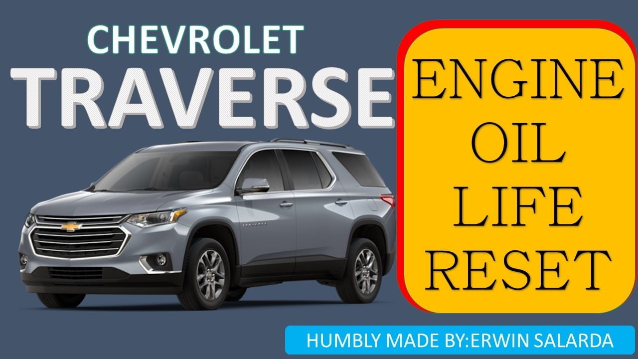 HOW-TO: Chevrolet Traverse Change Engine Oil Soon Reset 2009-2020