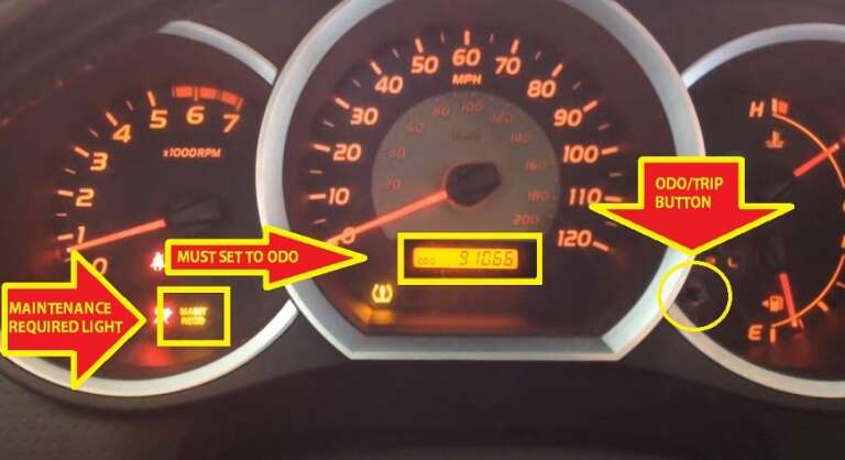 HOW TO RESET: Toyota Tacoma Maintenance Required Warning Light