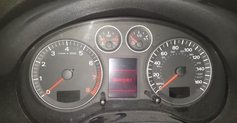 After you Turin the IGNITION ON, the SERVICE message appear