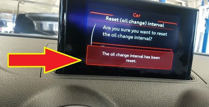 Audi A3 the oil change interval has been reset