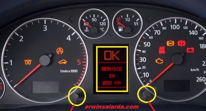 Audi A6 Dashboard -Service in KM appear