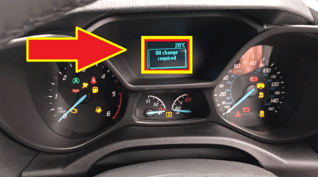 Ford Transit Connect Oil change required reset