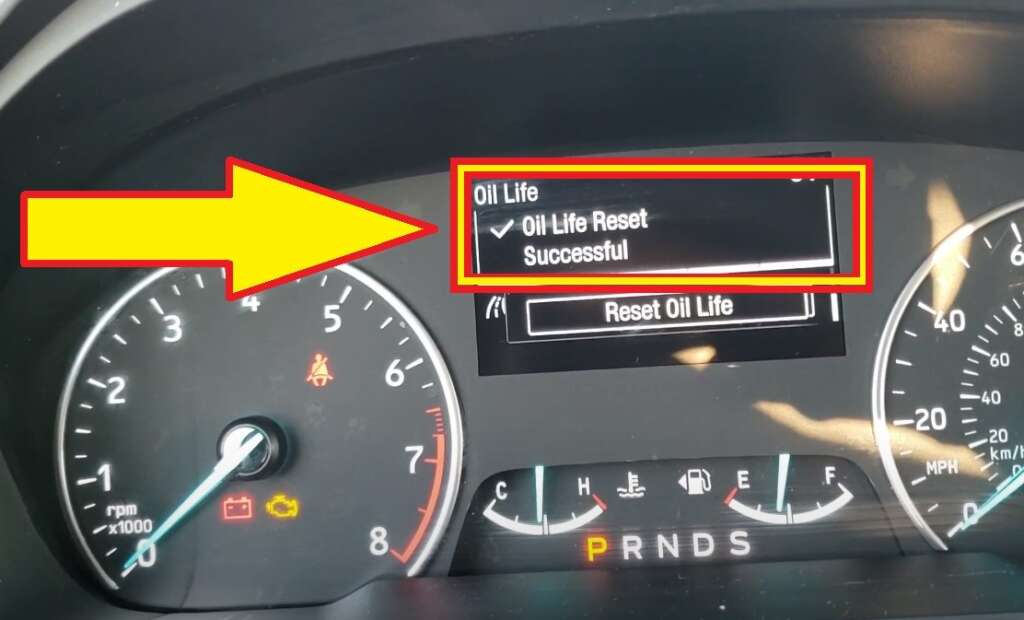 Ford ecosport oil life reset successful