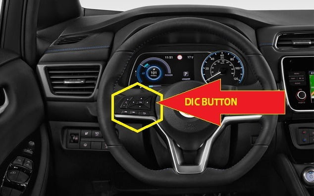Nissan Leaf Driver Information Button 2018-2020