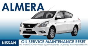 Nissan Cars Oil Reset Tutorial %count How to Reset- Nissan Almera Oil Maintenance Reminder Indicator Waring Light