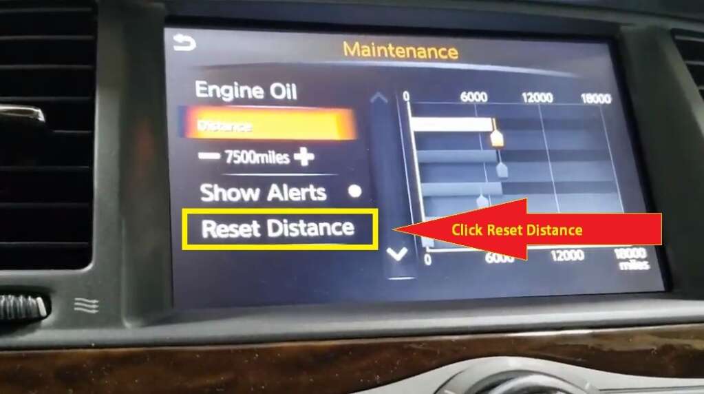 2015-2020 Nissan Armada Oil Reset- Select Reset Distance