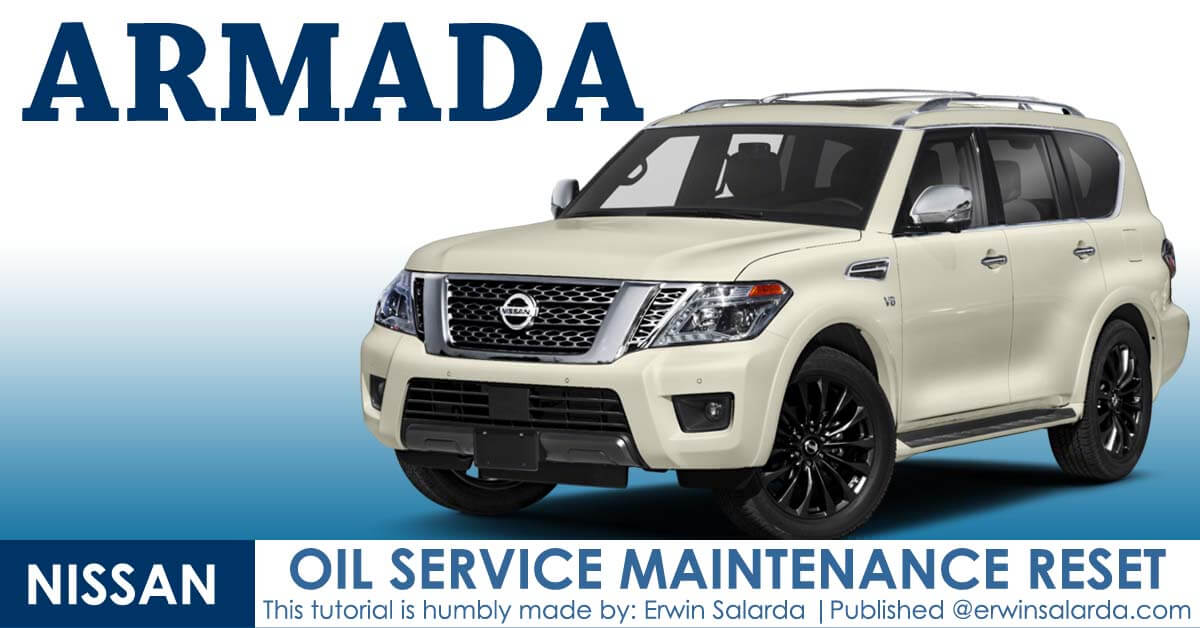 HOW TO RESET: Nissan Armada Oil Service Maintenance Reminder 1