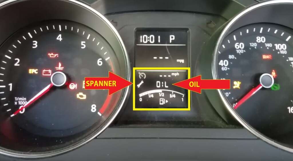 Volkswagen Jetta Spanner Oil Reminder Indicator Light Reset