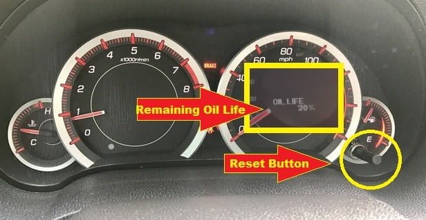2009-2014 Acura TSX Remaining Oil life