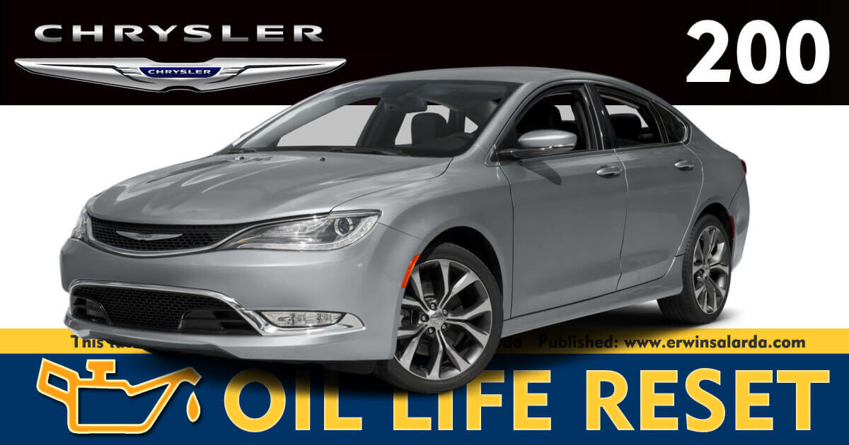 Chrysler 200 Oil Change Life Maintenance Light Reset