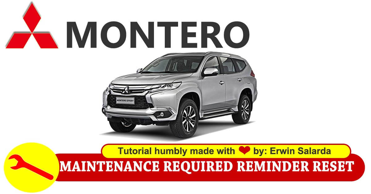 How To Reset Mitsubishi Montero Periodic Maintenance