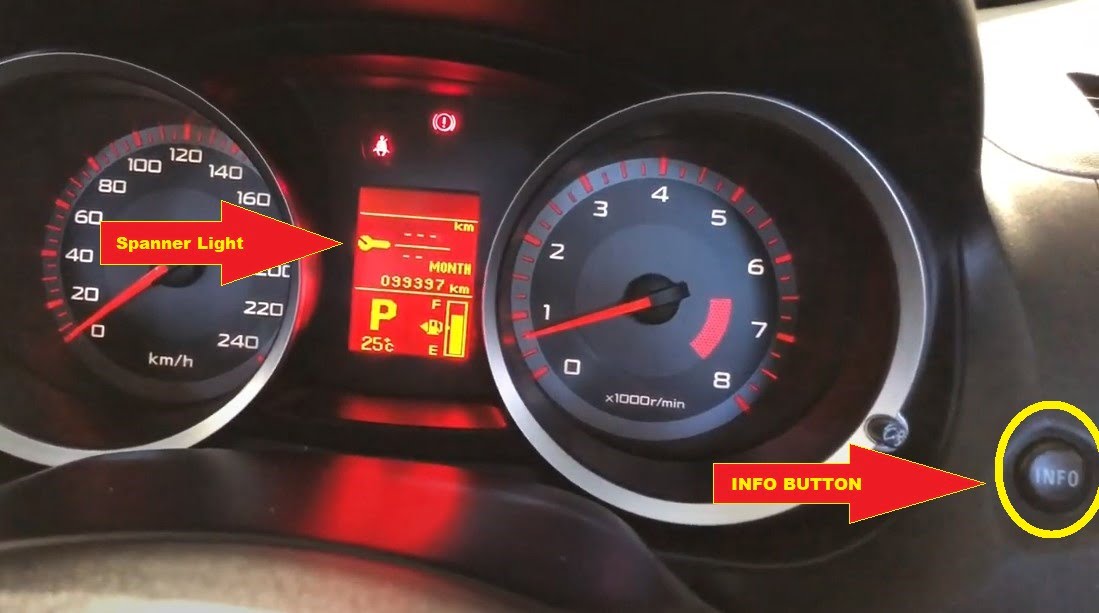HOW TO RESET: Mitsubishi Lancer Service Maintenance Light