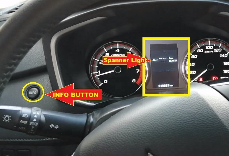 Mitsubishi Xpander Info Button