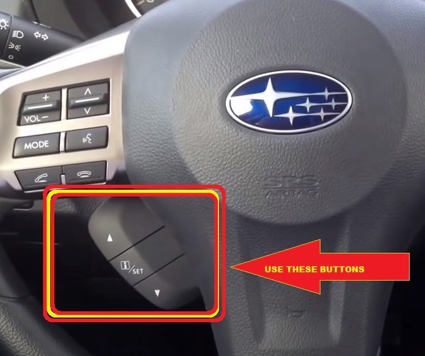 2012-2018 Subaru Forester Oil Reset -Set Button
