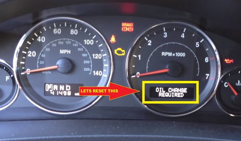 Grand Cherokee Oil change required reminder reset