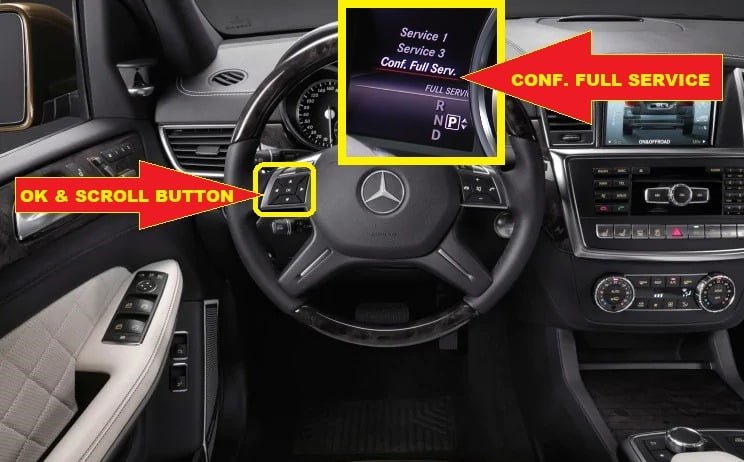 Mercedes-Benz GL-Class X166 Service Light- scroll down to conf. full serv