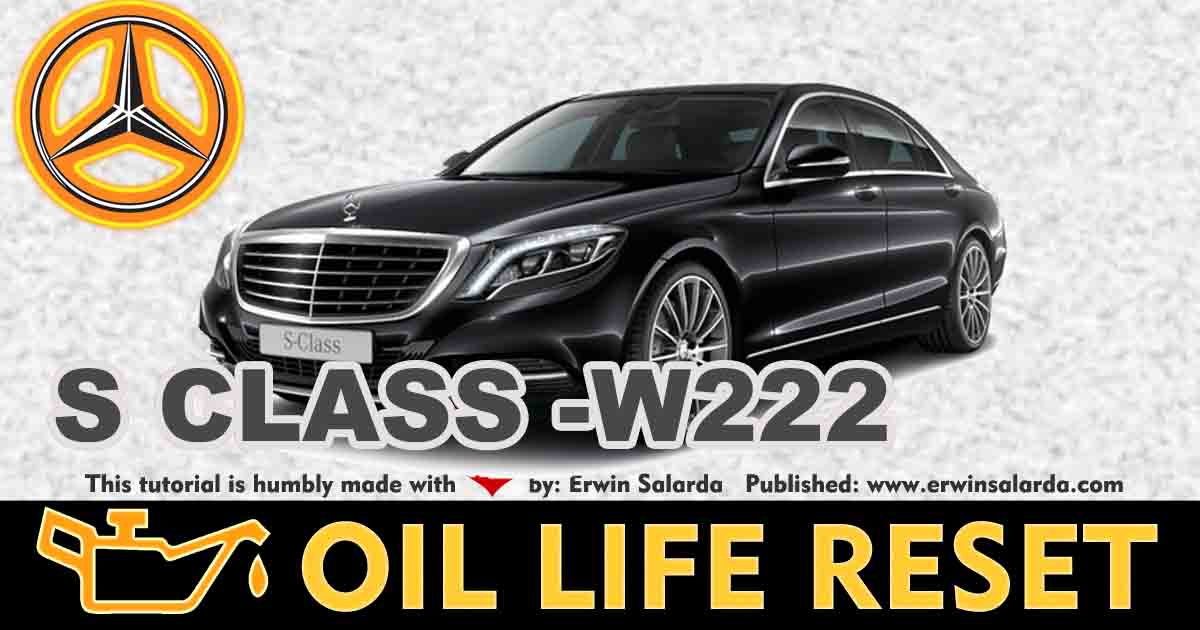 Mercedes-Benz S Class W222 Service Maintenance Light Reset