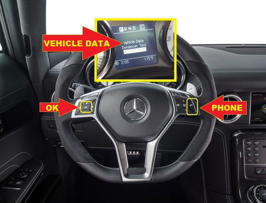 Mercedes-Benz SLS AMG Service Indicator reset -VEHICLE DATA