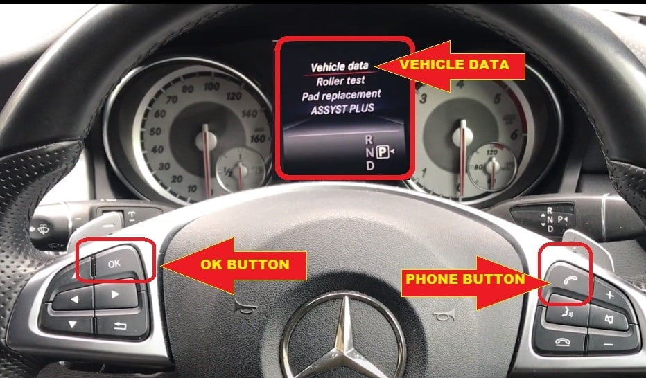 Step 2. Mercedes-Benz- Oil Service Reset- Vehicle Data