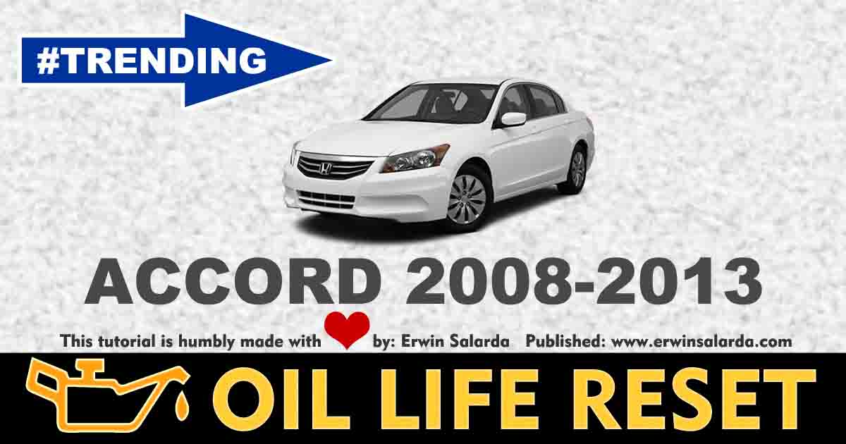 HOW TO RESET - Honda Accord 2008-2012 Wrench Oil Light