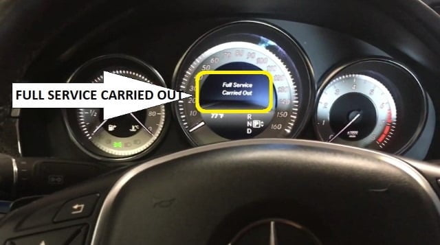 Mercedes-Benz E-Class W212 Oil Service Reset- full service carried out