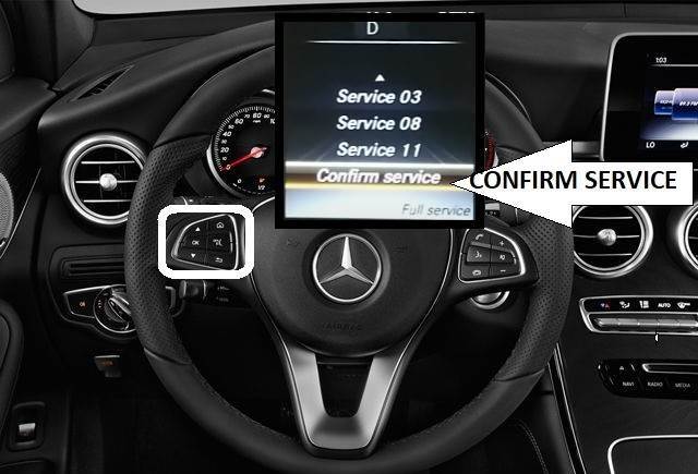 Mercedes-Benz GLC Class Oil Service Maintenance Indicator Light Reset -confirm service