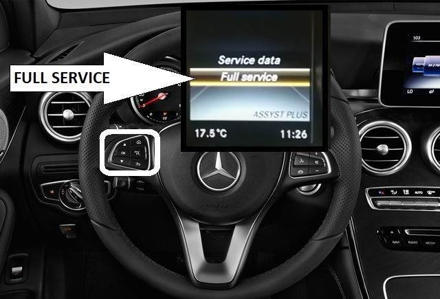 Mercedes-Benz GLC Class Oil Service Maintenance Indicator Light Reset -full service