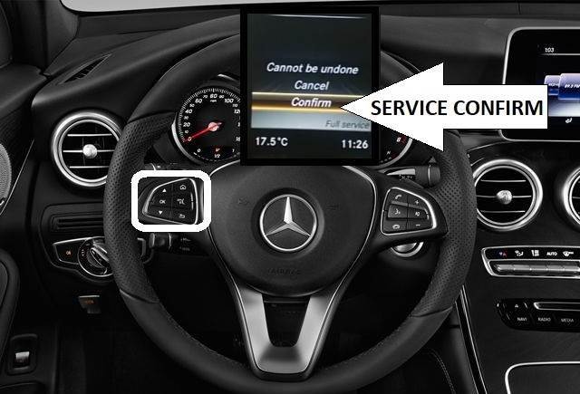 Mercedes-Benz GLC Class Oil Service Maintenance Indicator Light Reset -service confirm