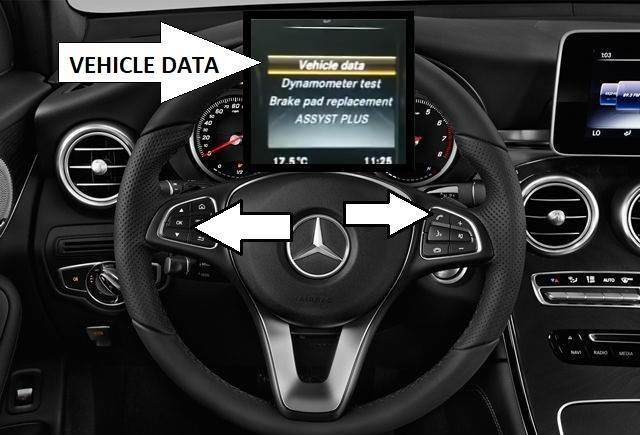 Mercedes-Benz GLC Class Oil Service Maintenance Indicator Light Reset -vehicle data