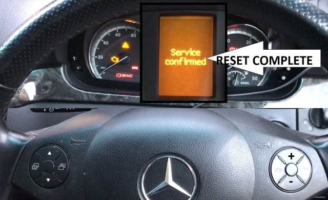 Mercedes-Benz Vito Oil Service Light Reset-reset is complete