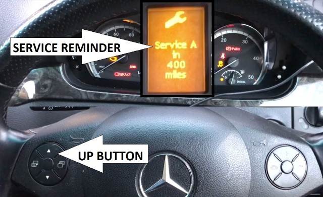 Mercedes-Benz Vito Oil Service Light Reset-up button-service reminder
