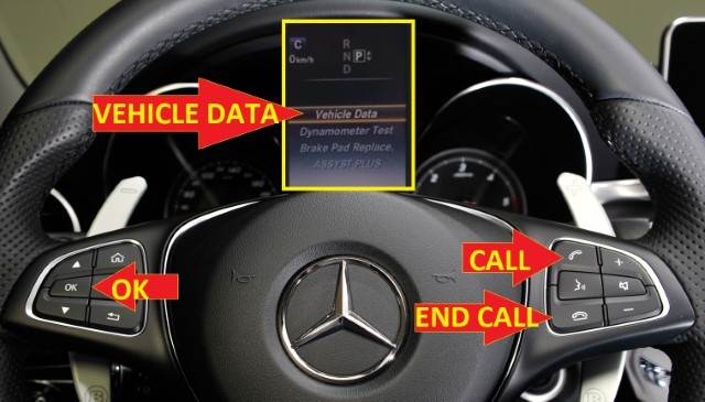 Mercedes-Benz W205 Service Reset - Vehicle data