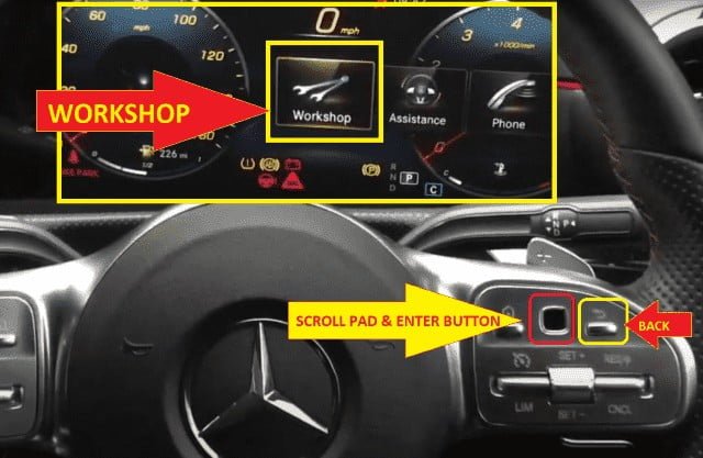 Step 5-HOW TO RESET Mercedes-Benz AMG A35 Service Light Reset - Workshop
