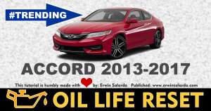 HOW TO RESET - Honda Accord 2013-2017 Oil Service Wrench Light