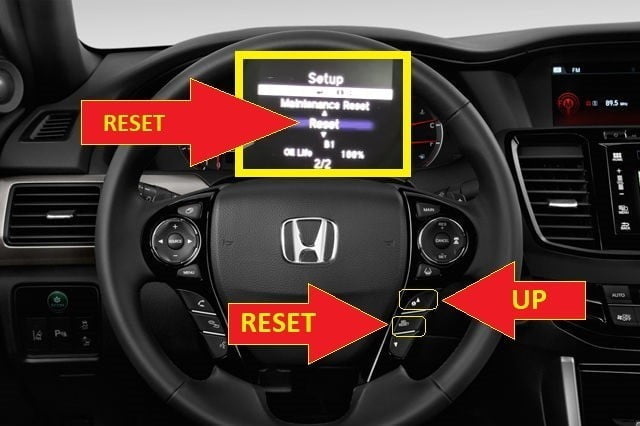 HOW TO RESET - Honda Accord Hybrid Oil Service Wrench Light - reset