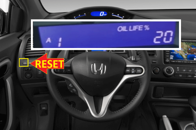 Honda civic 2006-2007-2008-2009-2010 oil light reset -oil life is flashing