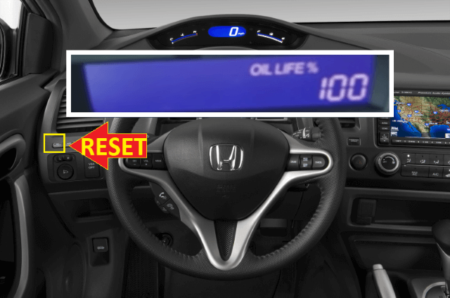 Honda civic 2006-2007-2008-2009-2010 oil light reset -oil life reset to 100%