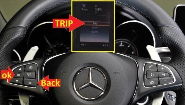 Mercedes-Benz AMG C43 2006-2018 Service  Maintenance Reminder Light Reset-Service-Reset-Select-Trip
