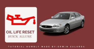Buick Cars Oil Reset Tutorial 1